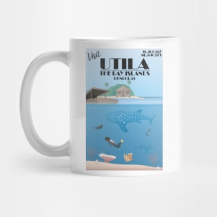 Utila Honduras The Bay Islands Retro Travel Mug